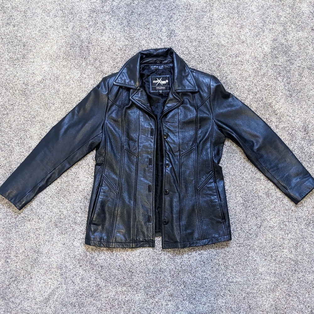 Vintage 90s Wilsons Maxima 100% Leather Jacket